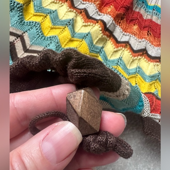 Lucky brand Chevron poncho blouse size 38 - Picture 4 of 5